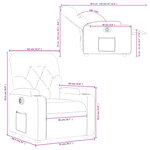 vidaXL Fauteuil inclinable électrique Crème Tissu