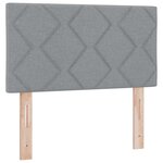 vidaXL Lit à ressorts avec tête de lit Gris clair 200 x 80 cm tissu