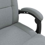 vidaXL Fauteuil de sol ajustable Gris clair Tissu