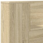vidaXL Armoire tête de lit avec LED chêne sonoma 100x16 5x103 5 cm