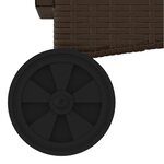 vidaXL Chaises longues avec coussins lot de 2 marron résine tressée