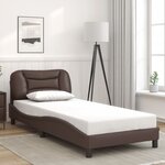 vidaXL Cadre de lit sans matelas marron 90x190 cm similicuir