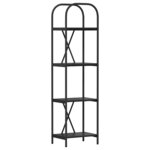 vidaXL Étagère Chêne noir 40 x 30 x 146 cm Bois d'ingénierie