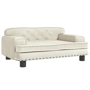 vidaXL Canapé pour enfants crème 70x45x30 cm velours
