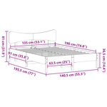 vidaXL Cadre de lit sans matelas blanc 135x190 cm bois de pin massif