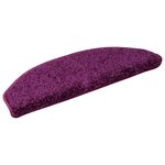 vidaXL Tapis d'escalier 15 pièces 65 x 21 x 4 cm Violet Demi-rond Grand