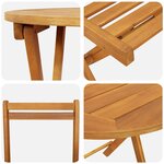 vidaXL Ensemble bistro de jardin 3 Pièces Marron Bois d'acacia massif