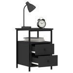 vidaXL Tables de chevet 2 Pièces noir 34x35 5x50 cm bois d'ingénierie
