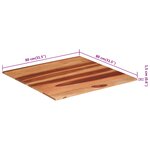 vidaXL Dessus de table bois massif d'acacia 15-16 mm 80x80 cm