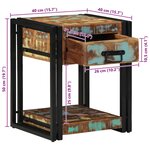 vidaXL Cabinet de chevet avec tiroir Multicolore 40 x 40 x 50 cm