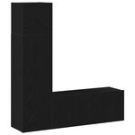vidaXL Ensemble meuble TV 3 Pièces Chêne noir 130.5 x 30 x 140 cm