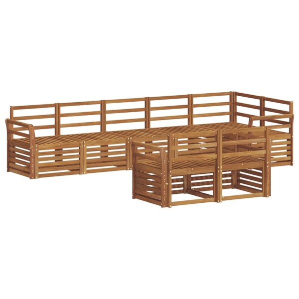 vidaXL Ensemble de canapés d'extérieur 8 pc Naturel Polyester