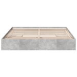 vidaXL Cadre de lit et tiroirs gris béton 200x200 cm bois d'ingénierie