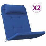 vidaXL Coussin de chaise 2 Pièces Bleu 58 x 77 x 4.5 cm Tissu Oxford