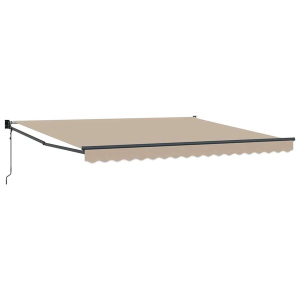 vidaXL Auvent Rétractable Beige 400 × 300 cm Polyester et Aluminium