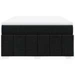 vidaXL Sommier à lattes de lit avec matelas Noir 140x200 cm Tissu