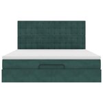 VidaXL Cadre de lit ottoman avec matelas vert foncé 180x200cm velours