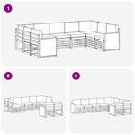 vidaXL Ensemble de canapés d'extérieur 7 pc Naturel