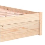 vidaXL Cadre de lit sans matelas bois massif 75x190 cm