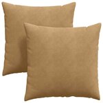 vidaXL Coussins de canapé 2 Pièces Marron 60 x 60 cm