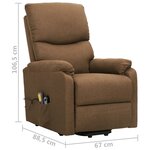 vidaXL Fauteuil de massage Taupe Tissu