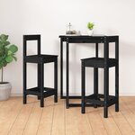 vidaXL Chaises de bar lot de 2 noir 40x41 5x112 cm bois de pin solide