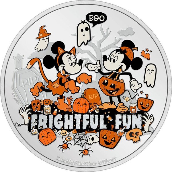 Pièce de monnaie en Argent 5 Dollars g 62.2 (2 oz) Millésime 2024 FRIGHTFUL FUN