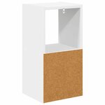 vidaXL Table de chevet avec tiroir 2 Pièces Blanc 25 5 x 22 x 49 5 cm