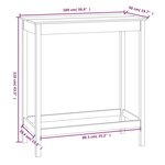 vidaXL Table de bar Noir 100x50x110 cm Bois massif de pin