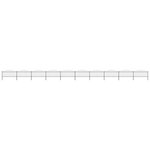 vidaXL Clôture de jardin à dessus en lance Acier (0 5-0 75)x17 m Noir