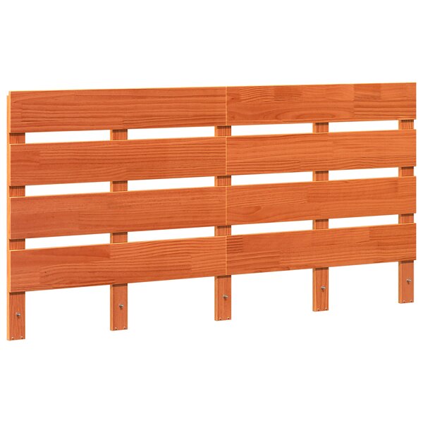 vidaXL Tête de lit en bois massif de pin marron ciré  140 cm