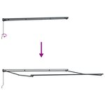 vidaXL Auvent Rétractable Manuel Multicolore 450 × 350 cm tissu