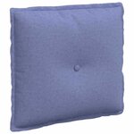 vidaXL Coussin de Dos Bleu denim 50 x 19 x 45 cm tissu
