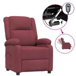 vidaXL Fauteuil inclinable électrique Rouge bordeaux Tissu