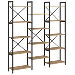 vidaXL Étagère chêne artisanal 156 x 25 x 167.5 cm Bois d'ingénierie