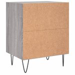 vidaXL Tables de chevet 2 Pièces sonoma gris 40x30x50cm bois d'ingénierie