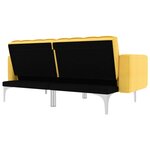 vidaXL Canapé-lit Jaune Tissu
