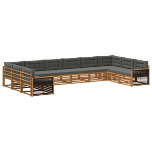 vidaXL Ensembles de canapés 10 pc Bois d'Acacia Massif