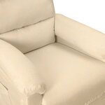 vidaXL Fauteuil électrique de massage Crème Tissu