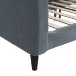 vidaXL Lit de repos gris foncé 90x190 cm velours