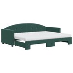 vidaXL Lit de jour avec gigogne et matelas vert foncé 80x200cm velours