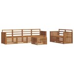 vidaXL Ensemble de canapés d'extérieur 7 pc Naturel