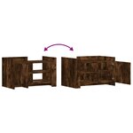 vidaXL Table basse chêne fumé 80x50x50 cm bois d'ingénierie