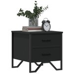 vidaXL Table de chevet Noir 40 x 30 x 40 cm Aggloméré