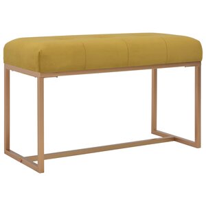 Banc banquette 80 x 36 x 45 cm moutarde velours 02_0021260