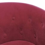 vidaXL Fauteuil avec repose-pied rouge bordeaux velours