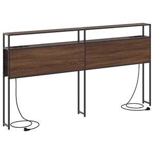 vidaXL Tête de lit de rangement Chêne marron 180 cm Bois d'ingénierie