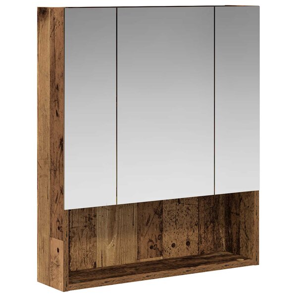 vidaXL Armoire Miroir de Salle de Bain Bois ancien 60 x 14.5 x 70 cm