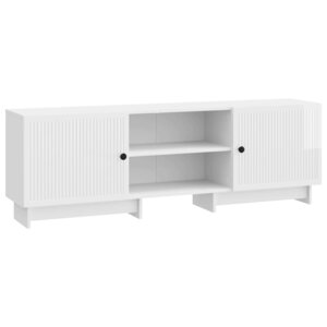 vidaXL Meuble TV 150 x 31 x 50 cm Blanc brillant Bois d’ingénierie