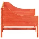 vidaXL Lit de jour sans matelas cire marron 80x200 cm bois pin massif